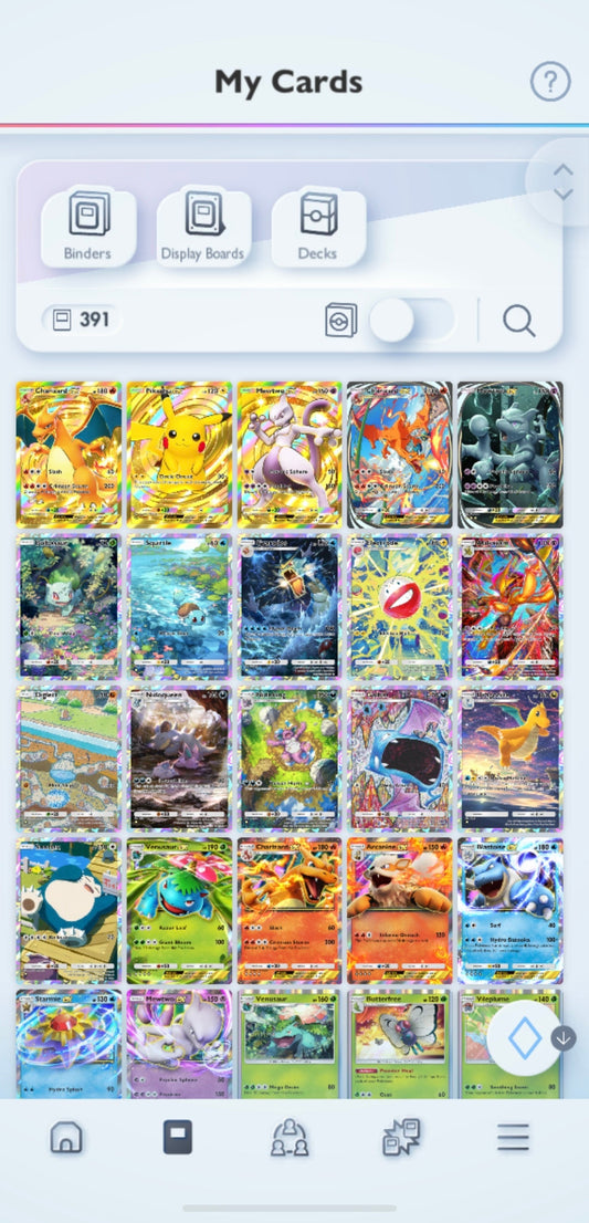 Pokémon TCG Pocket: 3 Crown Cards Account | 390+ Cards