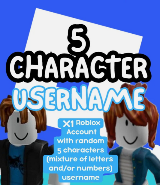 ROBLOX | 5 Character@ RANDOM Letters or/and Numbers | BEST PRICE & FAST DELIVERY