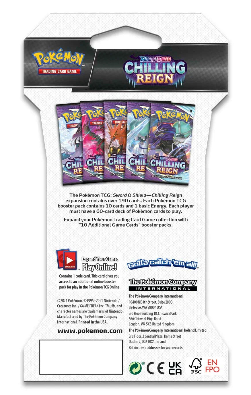 Sword & Shield: Chilling Reign - Sleeved Booster Pack - Shop at mousebows