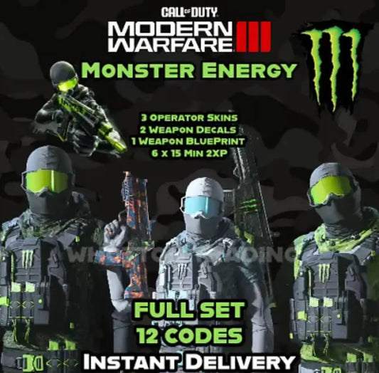 CALL OF DUTY x MONSTER ENERGY FULL SET BUNDLE