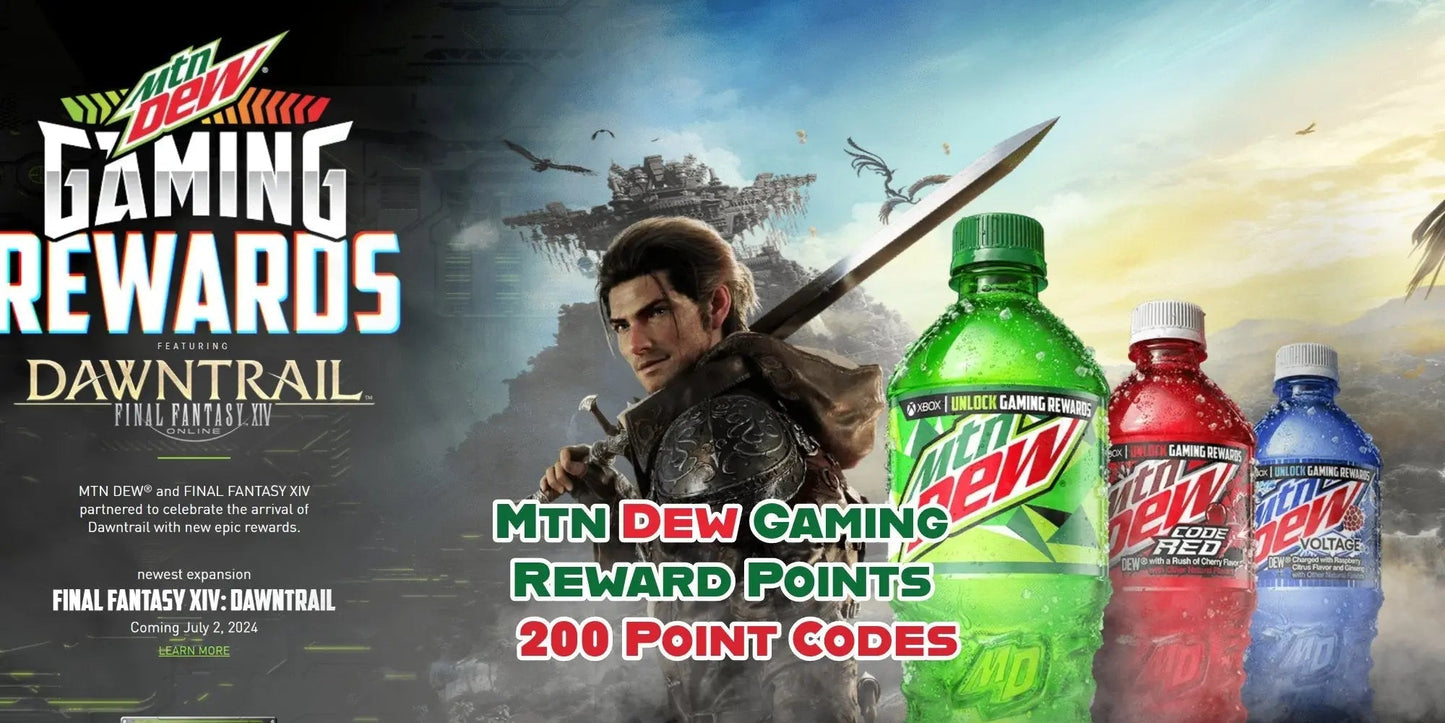 MTN DEW GAMING REWARD POINTS (200 Points Per Code)