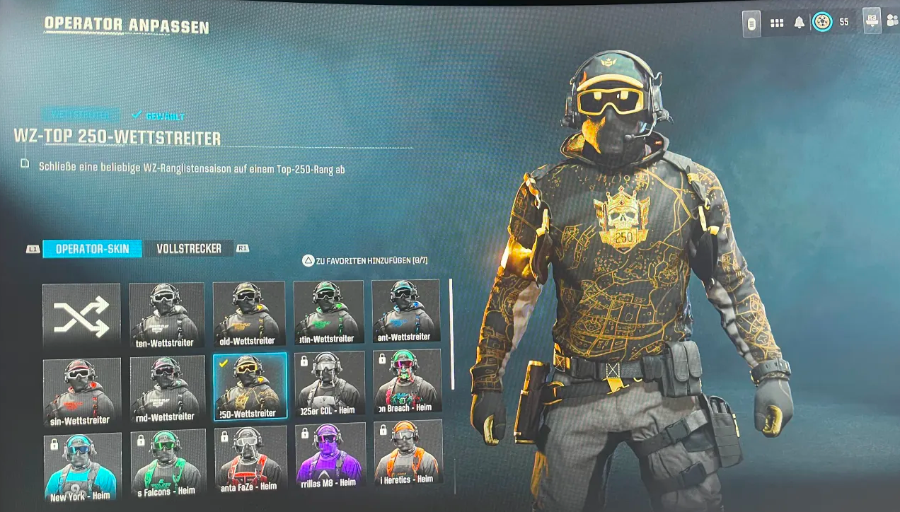 Call of Duty COD Black Ops 6 TOP 250 ACCOUNT