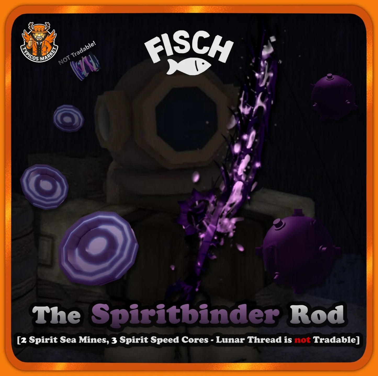 [FISCH] - Spiritbinder Rod Set - [2 Spirit Sea Mines,3 Spirit Speed Cores]