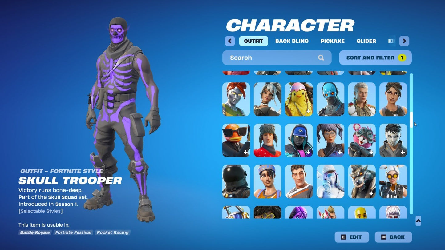 Fortnite Purple Skull Trooper + Black Knight Account