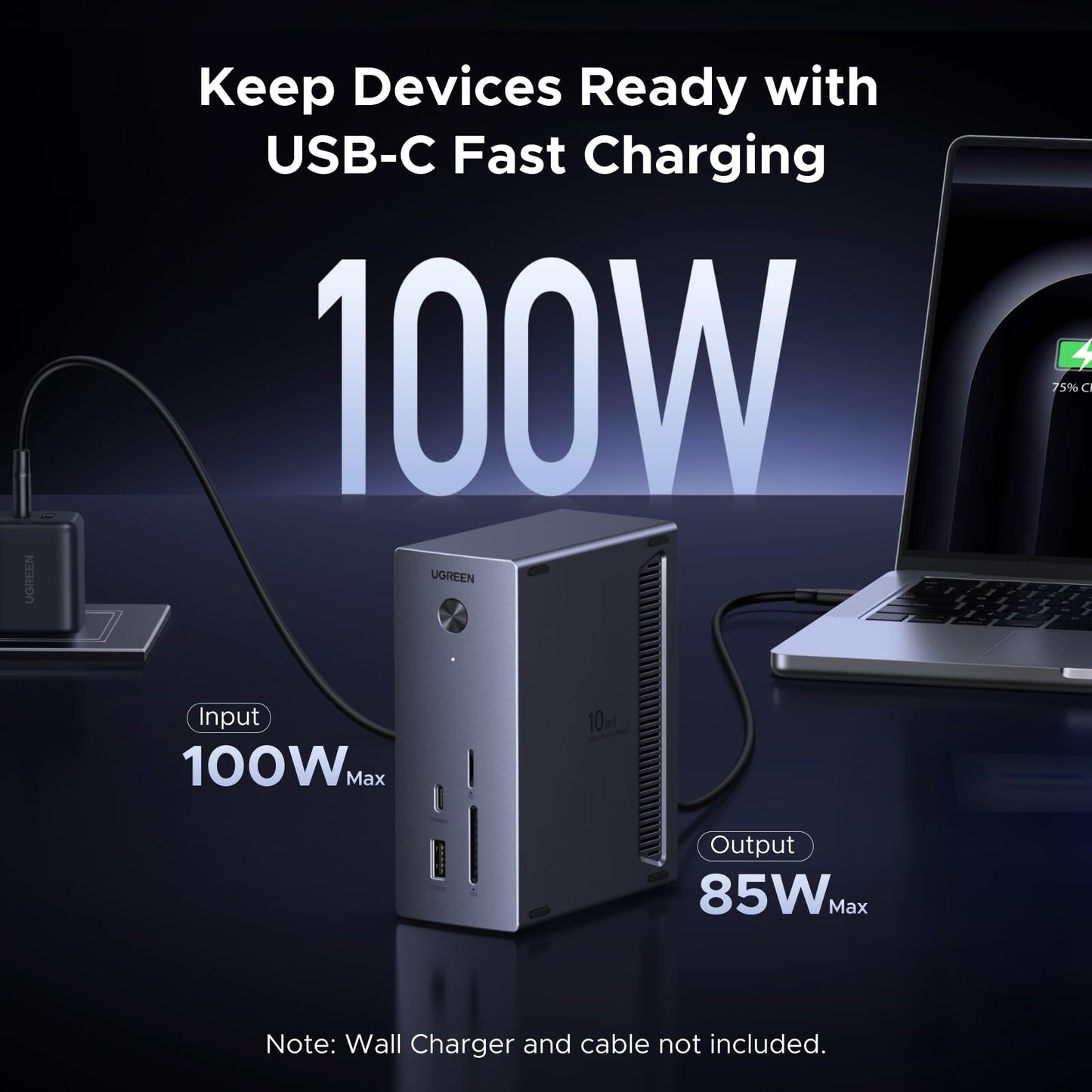 mousebows 10-in-1 USB-C Hub with SSD Enclosure - 4K HDMI & 100W PD