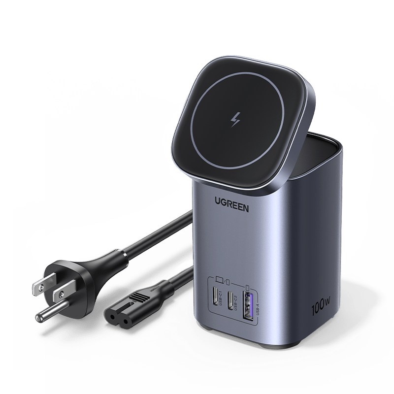 mousebows 100W 4-Port Power Station with Qi2 Wireless Charging