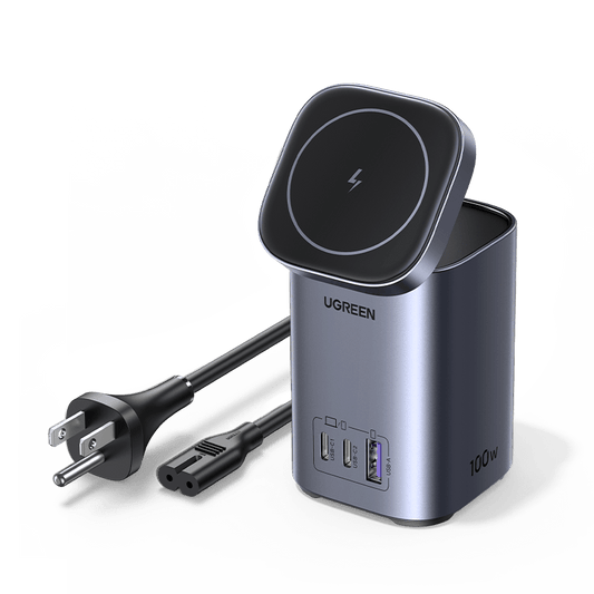 mousebows 100W 4-Port Power Station with Qi2 Wireless Charging