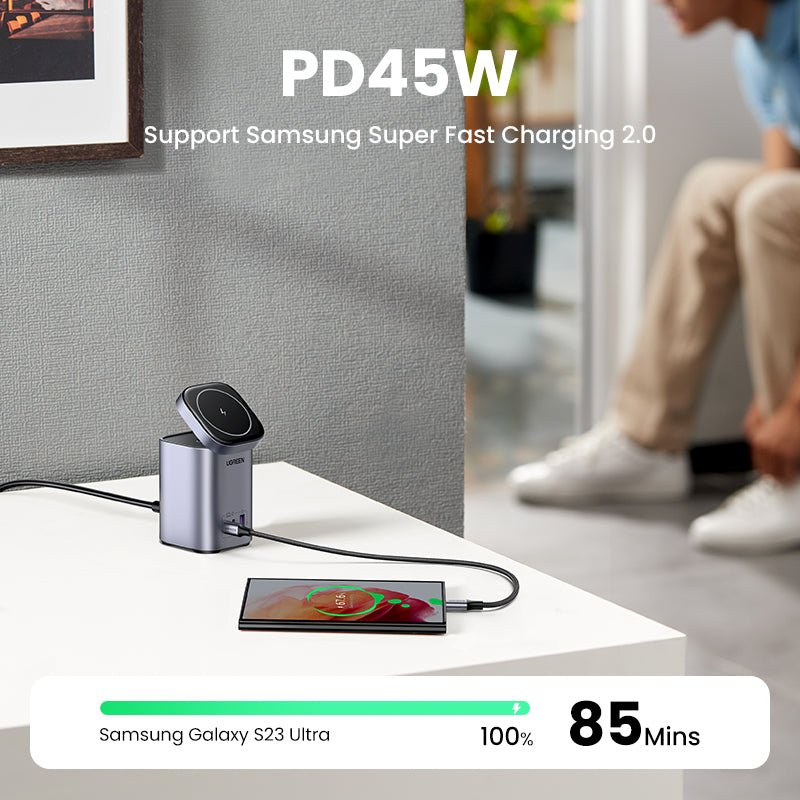 mousebows 100W 4-Port Power Station with Qi2 Wireless Charging