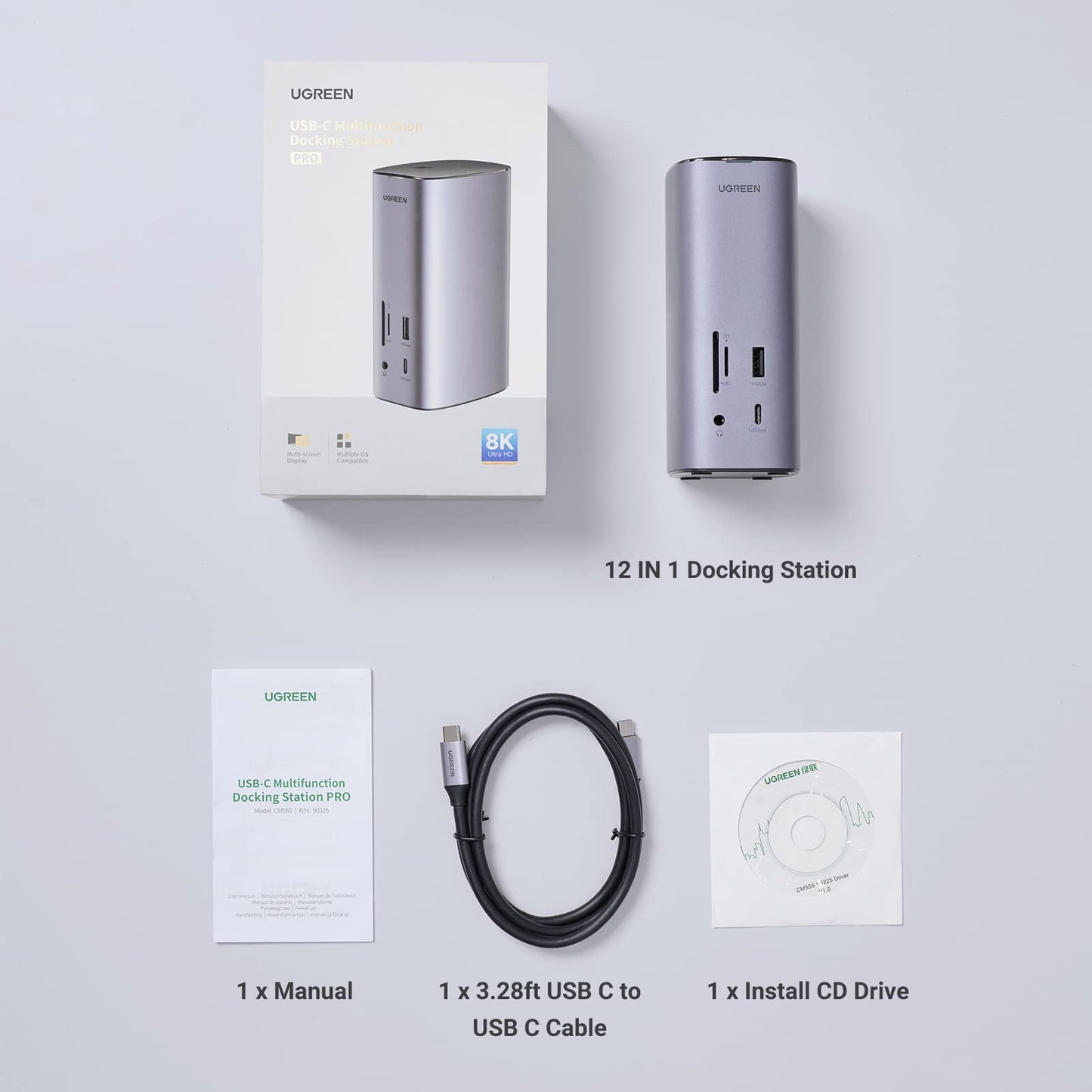 mousebows Revodok Pro 12-in-1 Docking Station with 8K HDMI