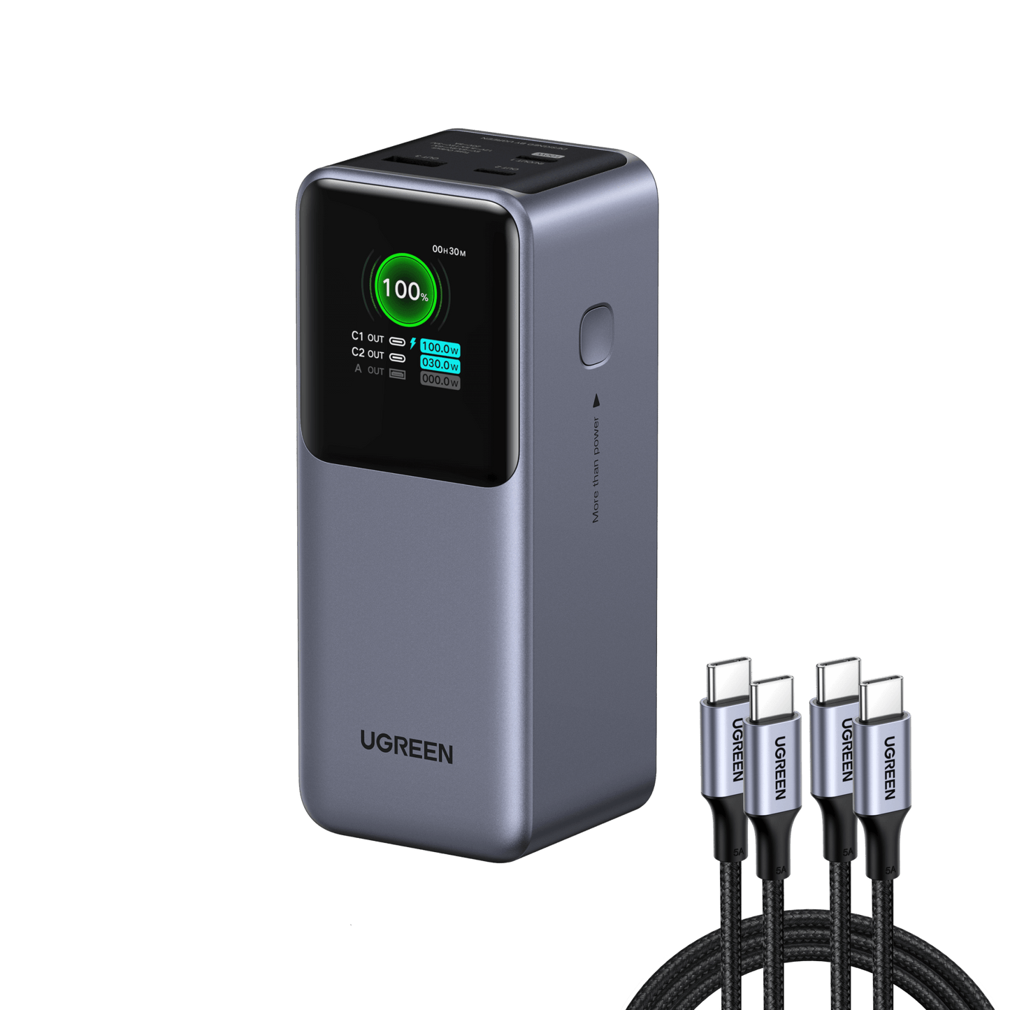 mousebows 130W Power Bank with USB-C Cable
