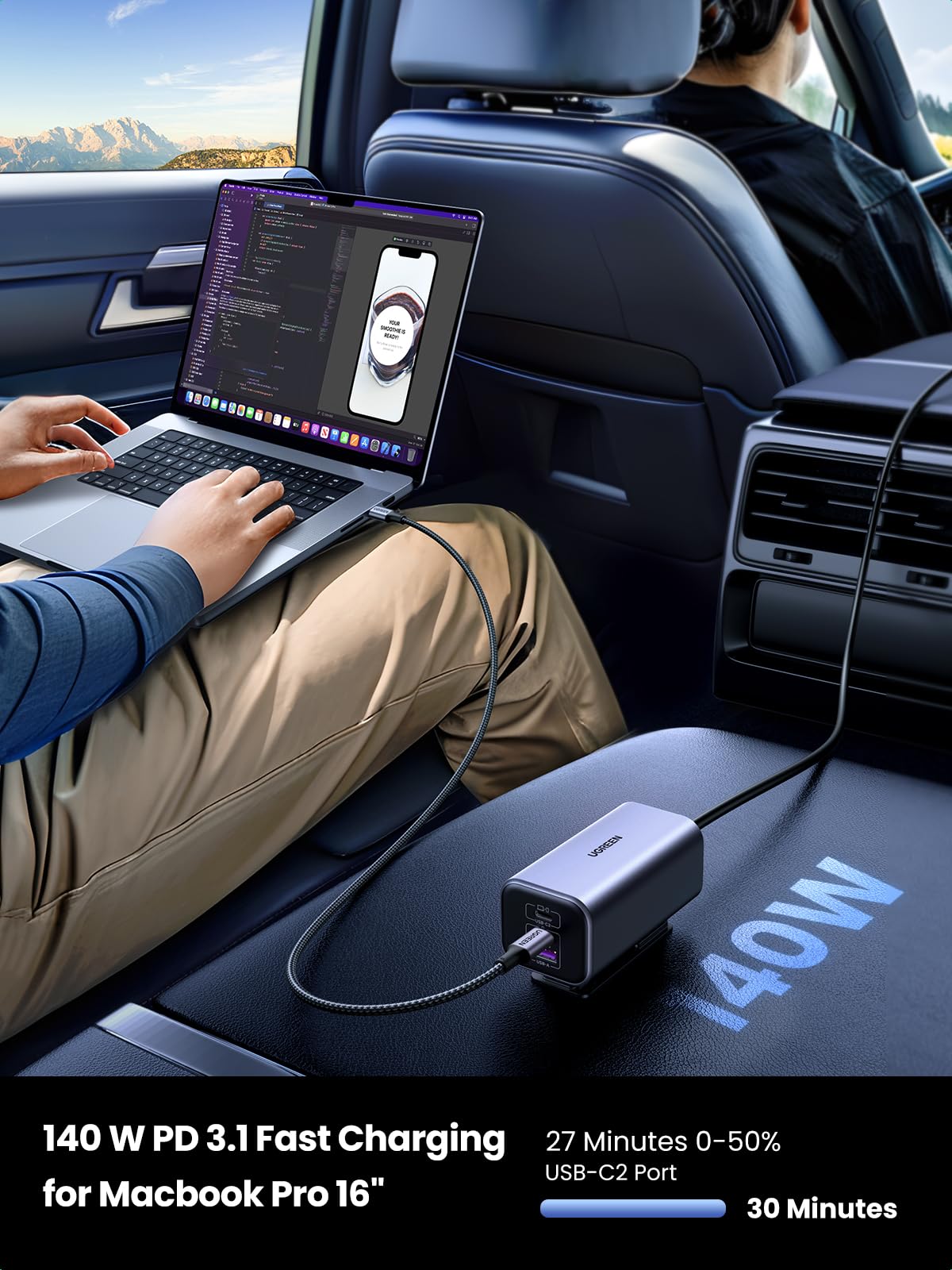 mousebows 150W USB C Car Charger