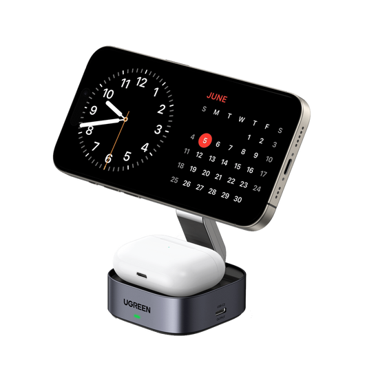 mousebows 2-in-1 Foldable Wireless Fast Charging Station