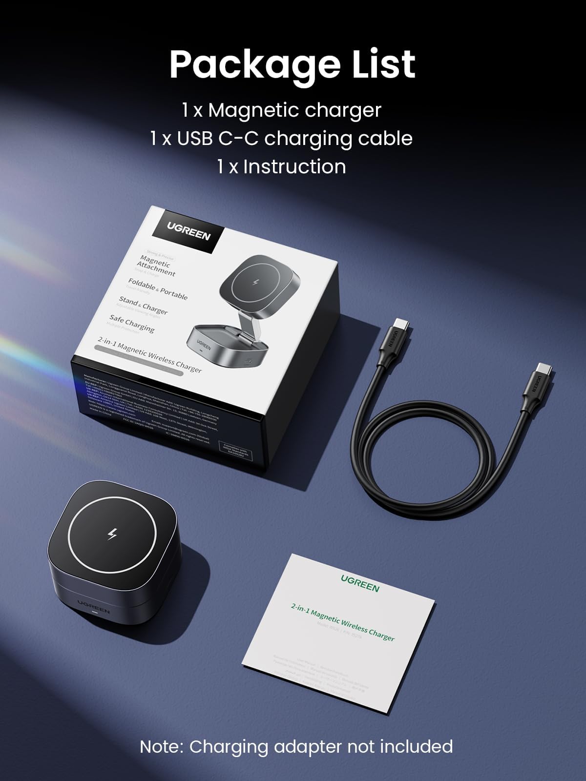 mousebows 2-in-1 Foldable Wireless Fast Charging Station