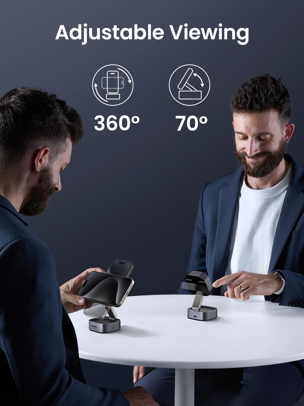 mousebows 2-in-1 Qi2 Magnetic Foldable Fast Charging Station