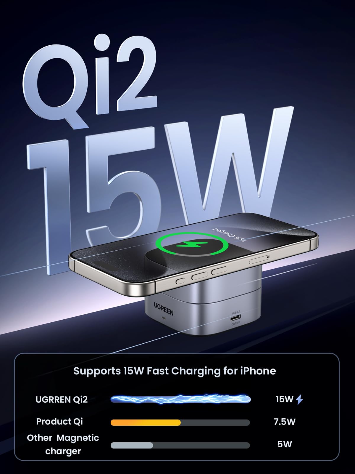 mousebows 2-in-1 Qi2 Magnetic Foldable Fast Charging Station
