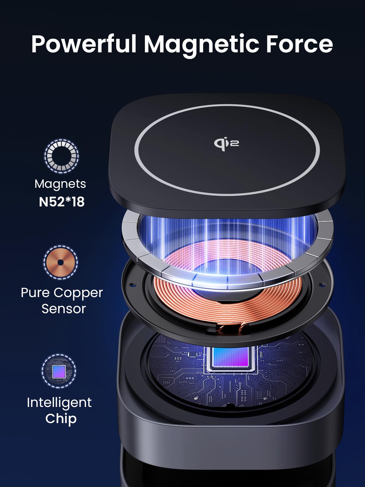 mousebows 2-in-1 Qi2 Magnetic Foldable Fast Charging Station