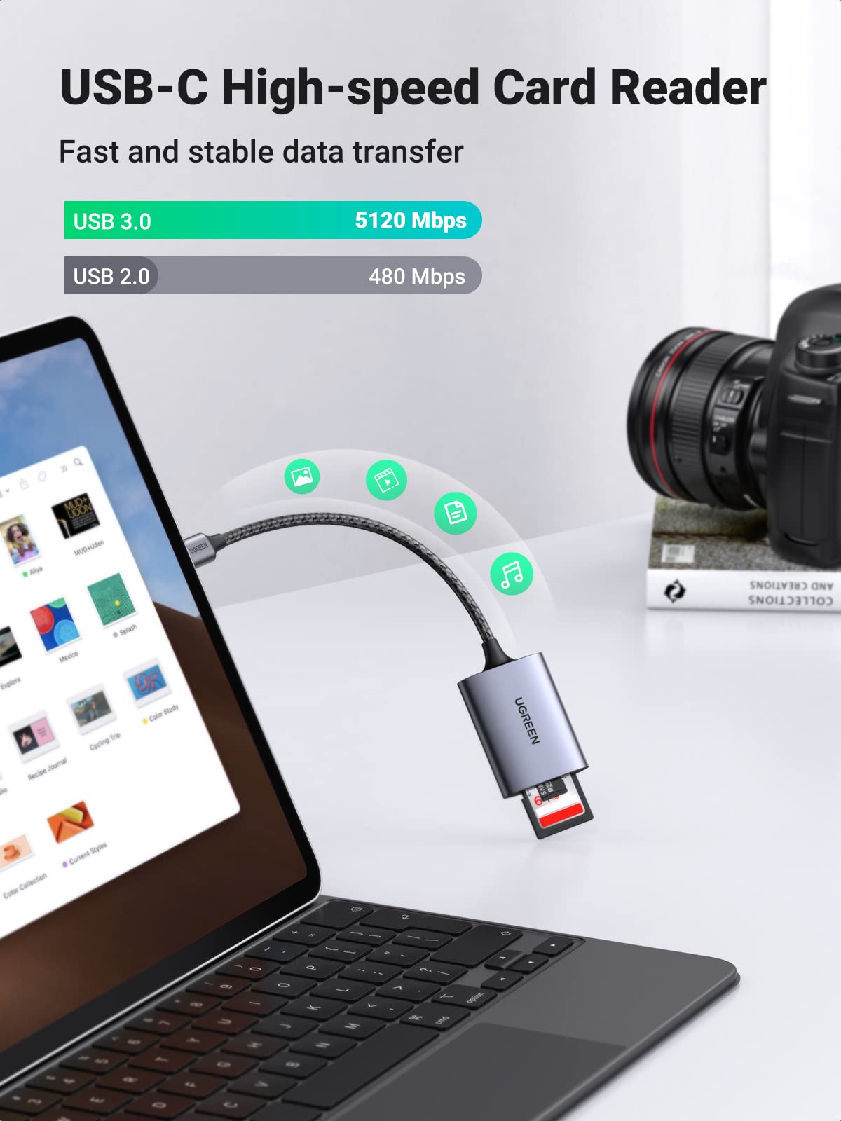 mousebows 2 in 1 USB C SD Card Reader
