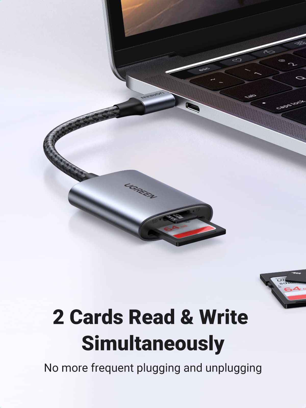 mousebows 2 in 1 USB C SD Card Reader