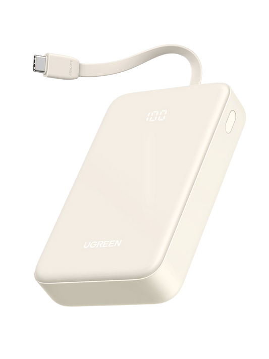 mousebows Power Bank 20000mAh 22.5W with Built-in USB-C Cable