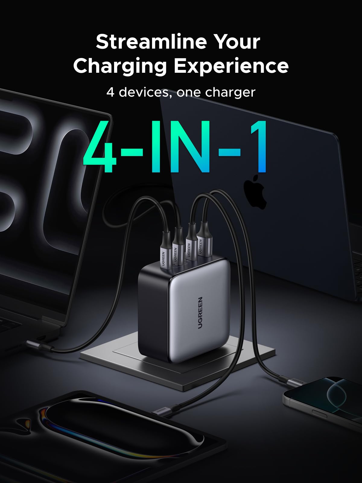 mousebows 200W 4-Port Laptop Charger