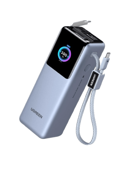 mousebows 200W Power Bank 25000mAh Fast Charging Built-in Cable