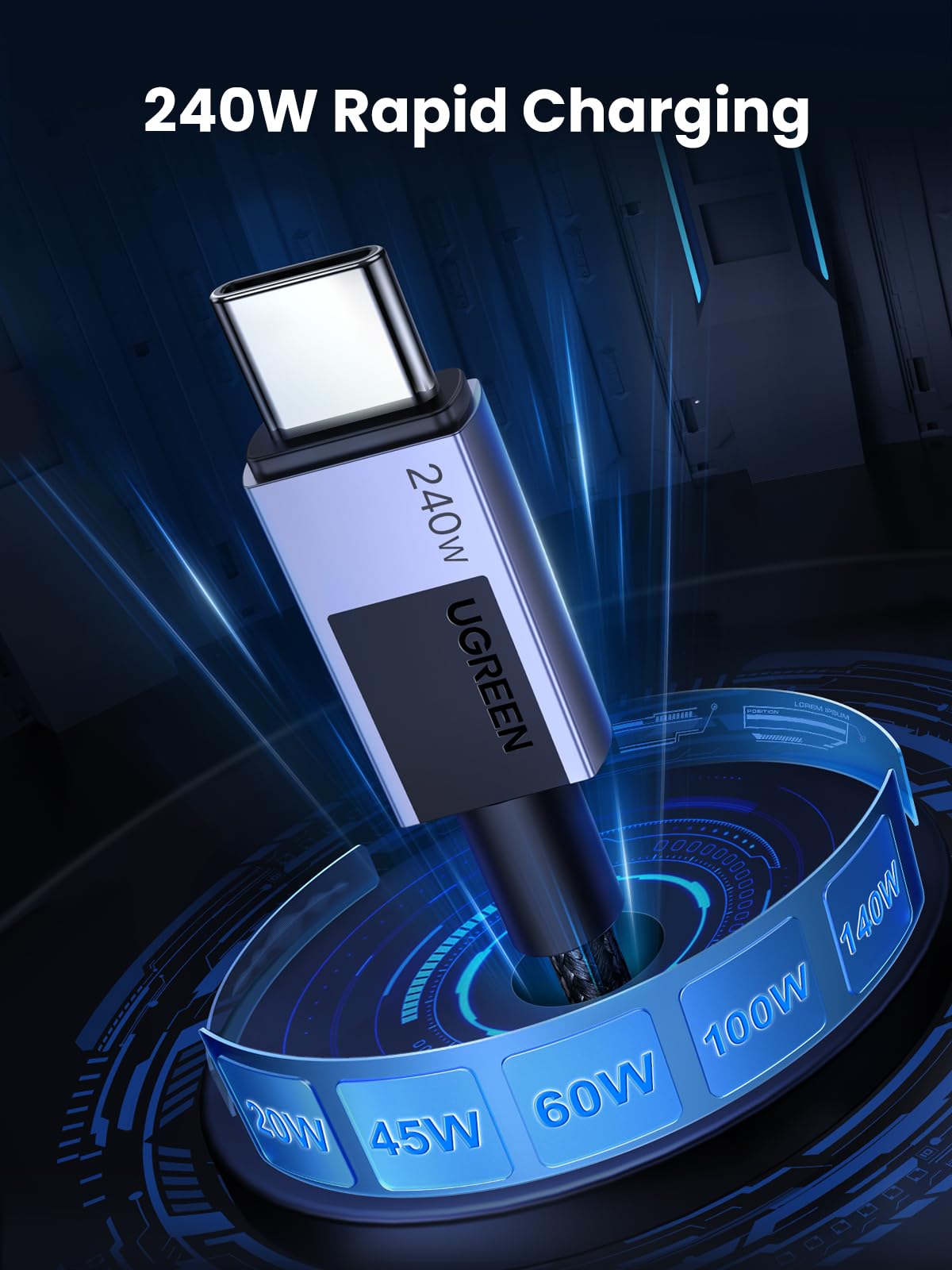 mousebows 240W PD 3.1 USB C Charger Cable