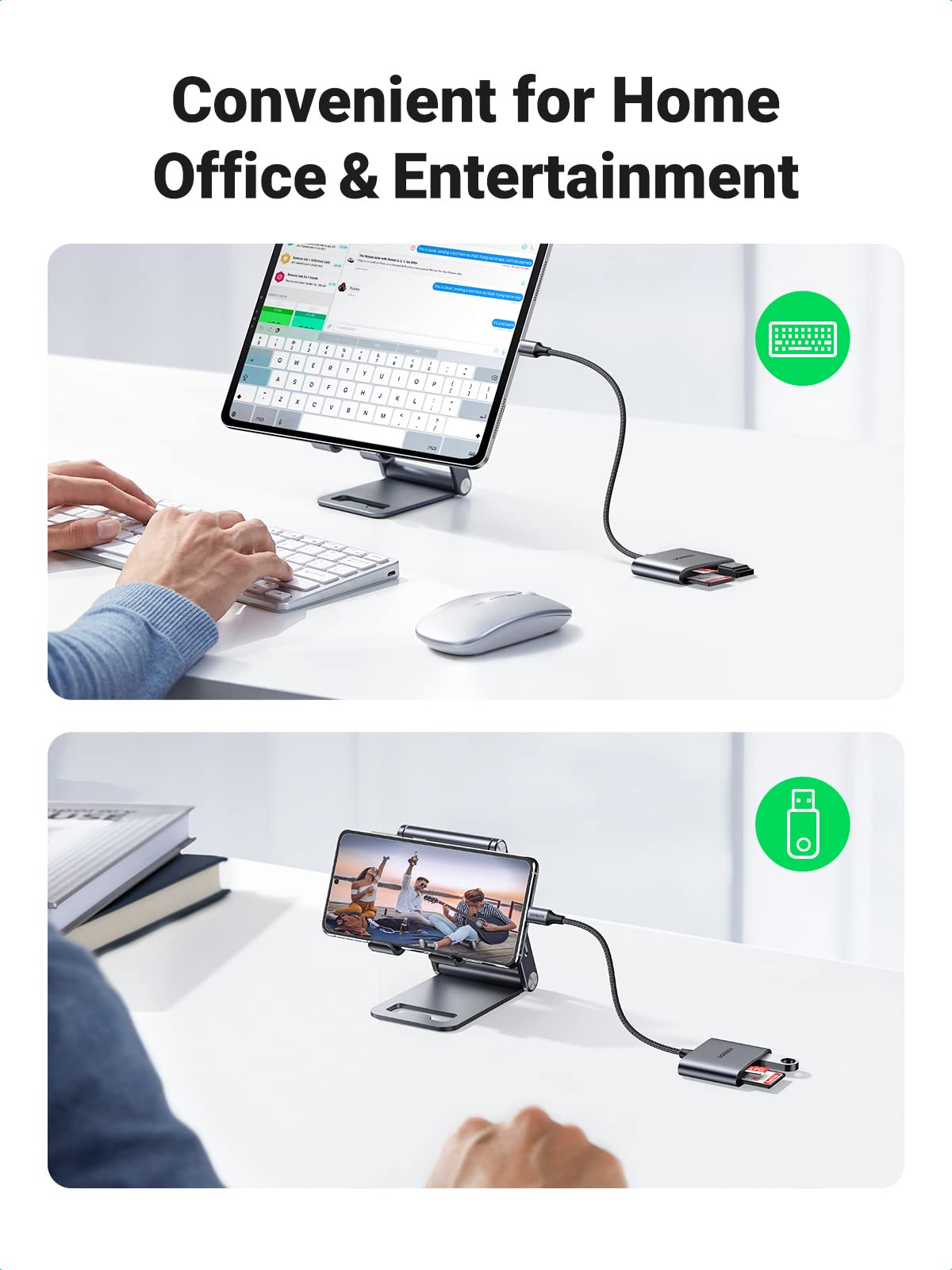 mousebows 3-in-1 USB C SD Card Reader