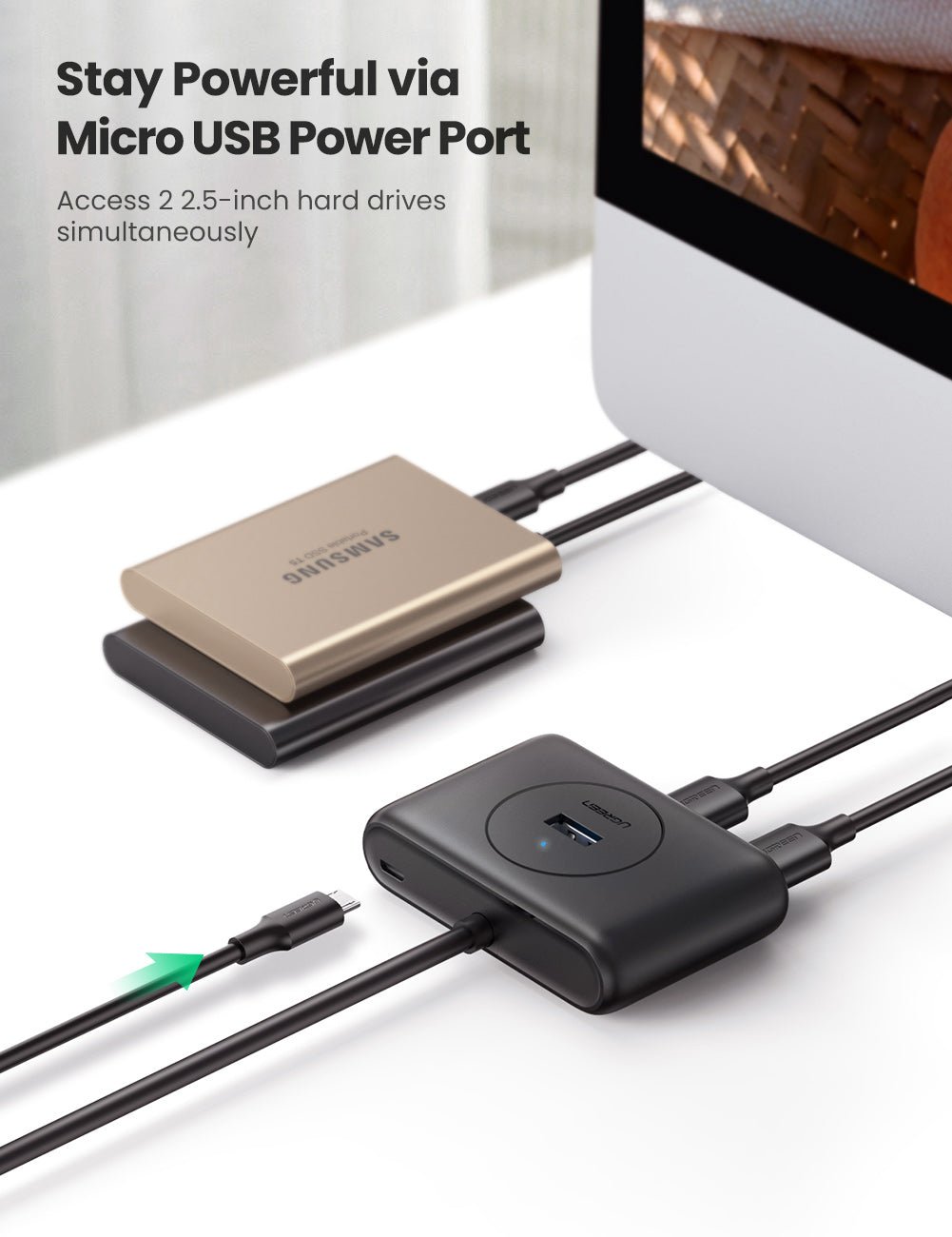 mousebows 4-in-1 USB 3.0 Data Hub