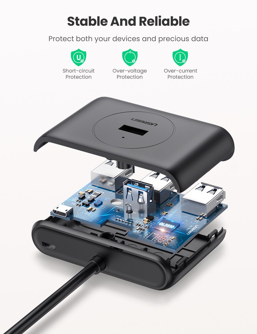 mousebows 4-in-1 USB 3.0 Data Hub