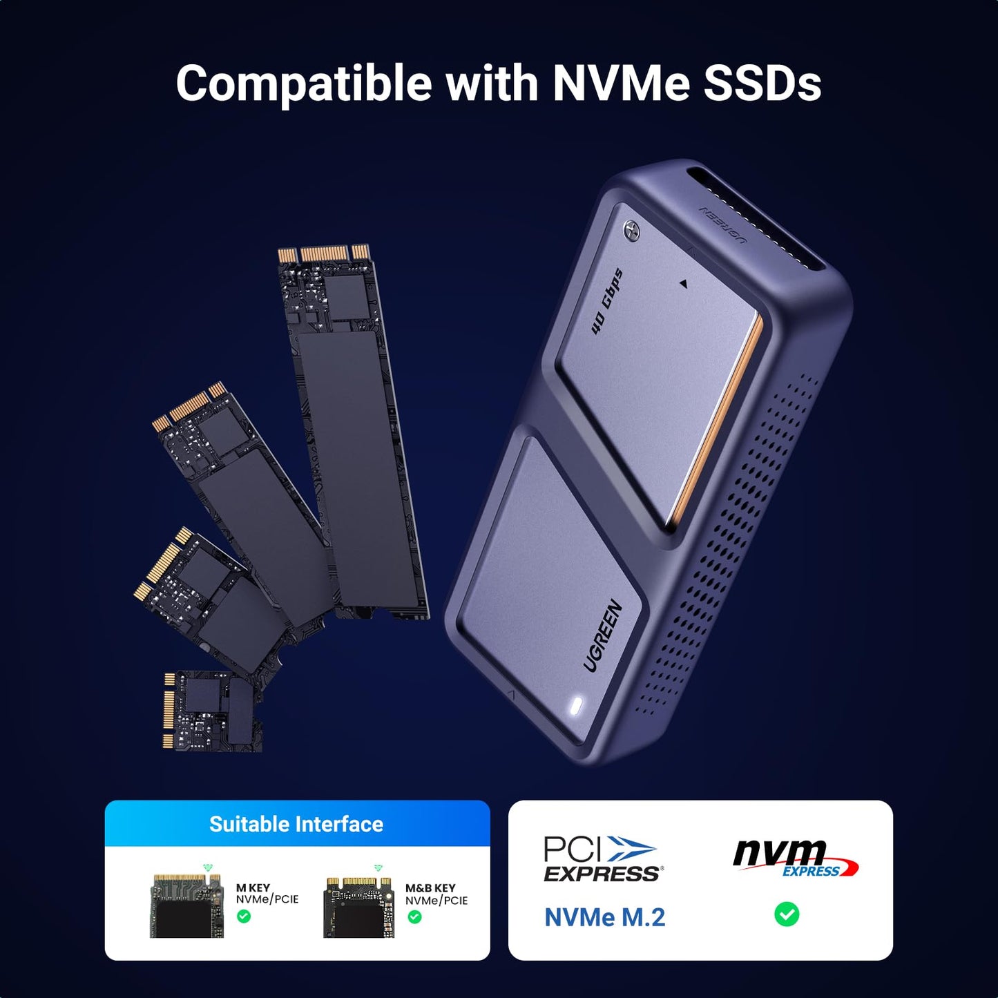 mousebows 40Gpbs Hard Drive Enclosure with Cooling Fan