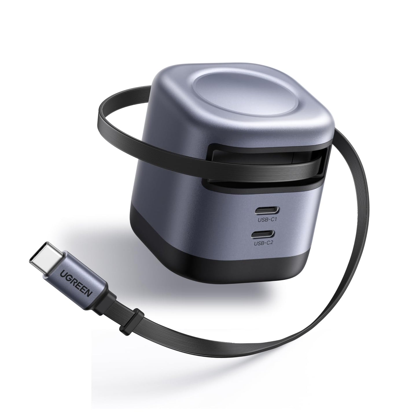 mousebows Nexode 45W 2-Port Charger with Retractable Cable