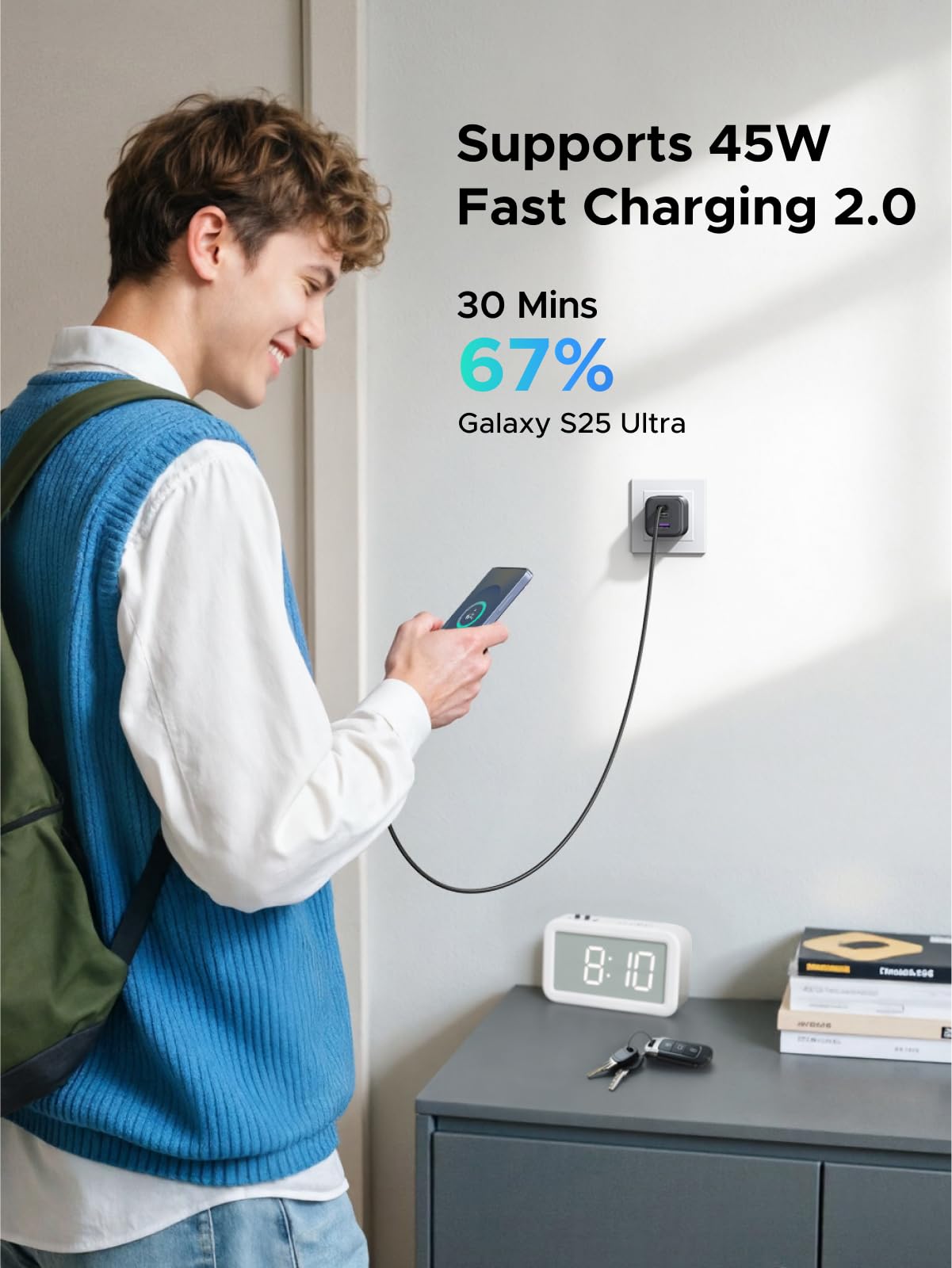 mousebows 45W 3-Port Mini Charger