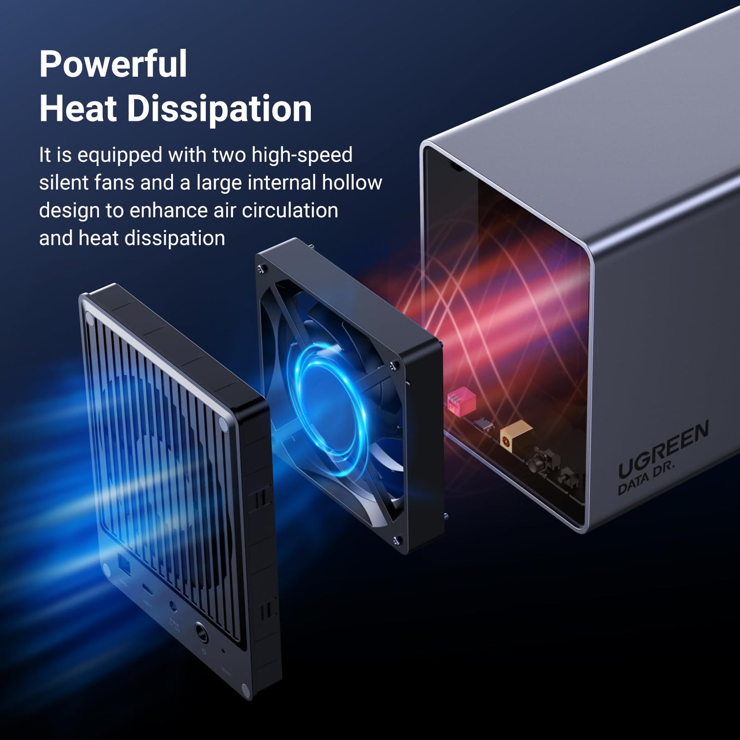 mousebows 5 Bay USB C RAID Hard Drive Enclosure 100TB