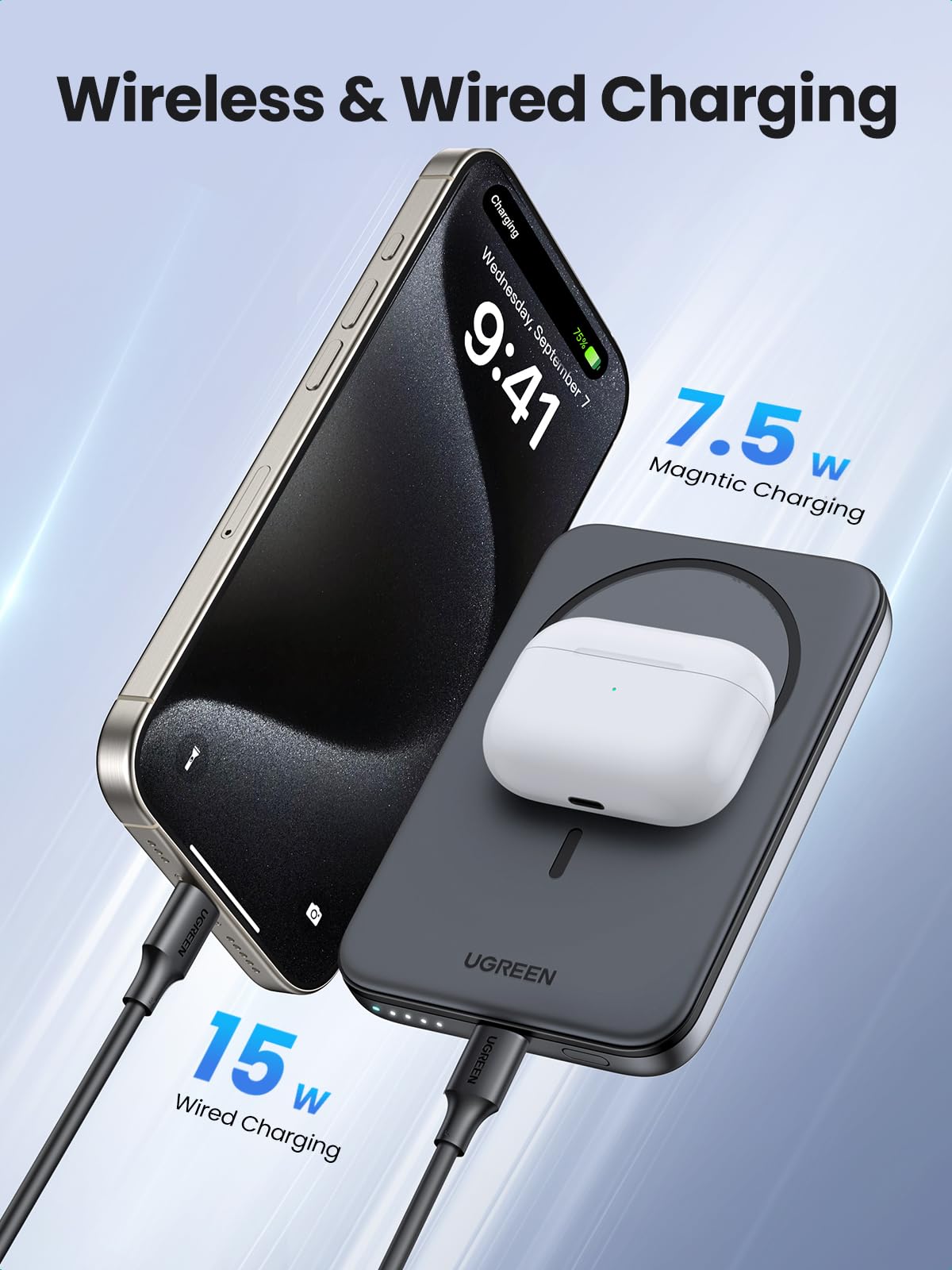 mousebows 5000mAh MagSafe Power Bank for iPhone