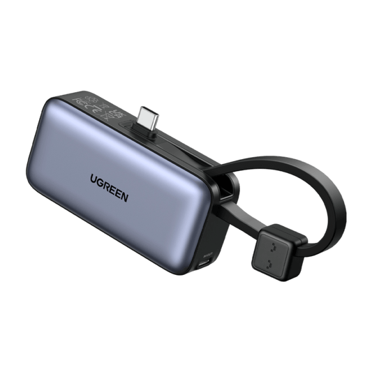 mousebows Mini Power Bank 5000mAh 22.5W with Built-in Cable