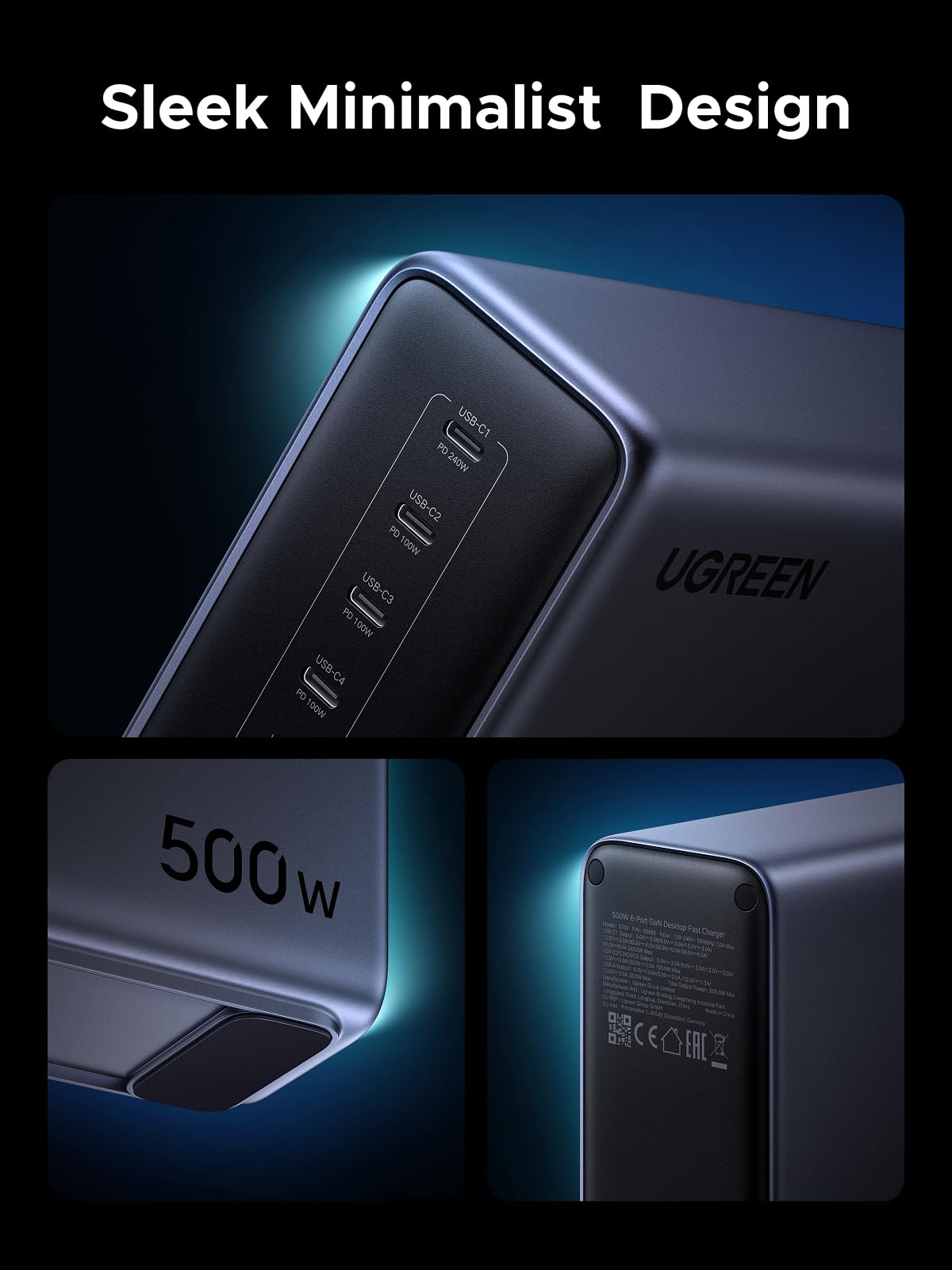 mousebows Nexode 500W 6-Port Desktop Charger