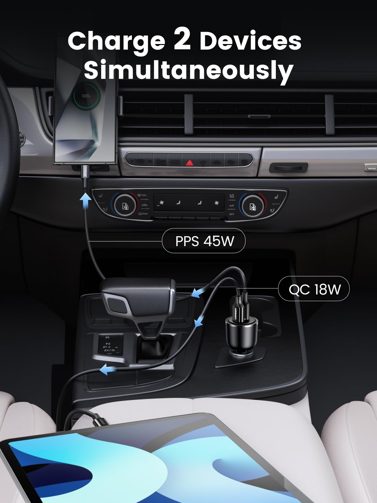 mousebows 63W USB C Car Charger Adapter