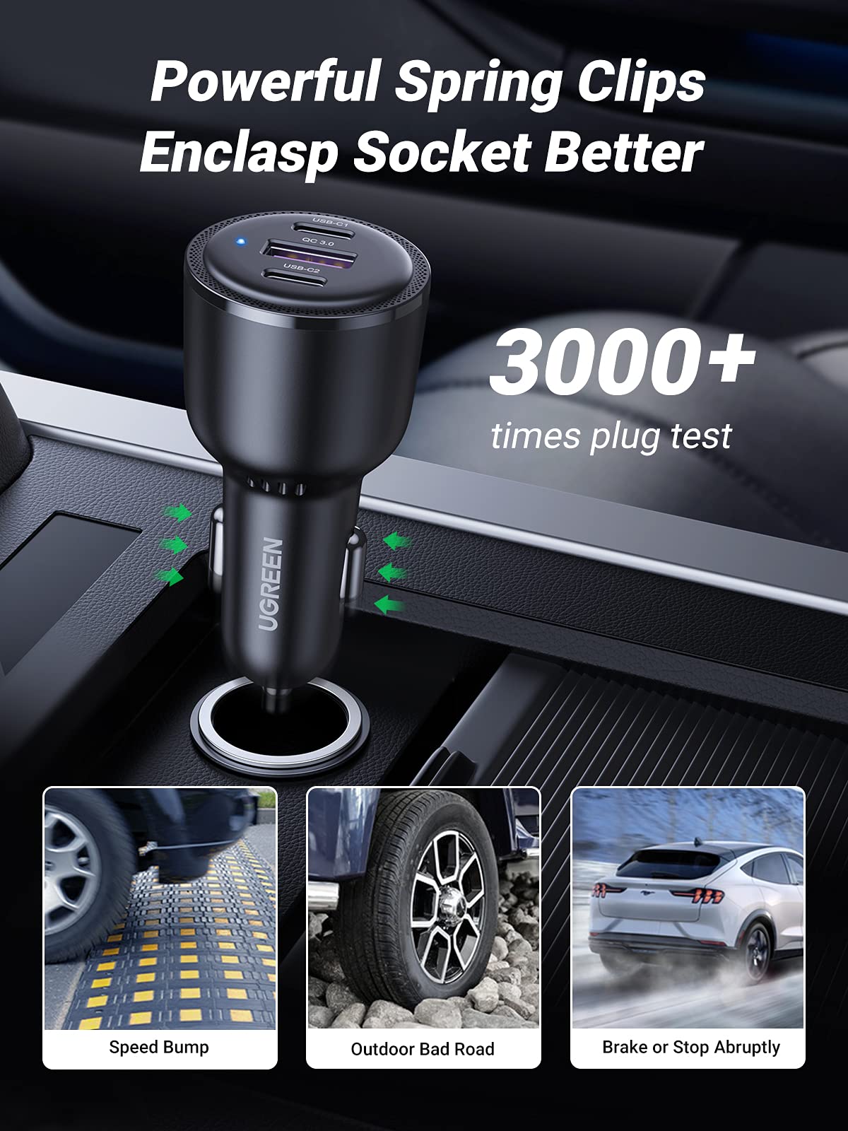 mousebows 69W USB C Car Charger Bundle
