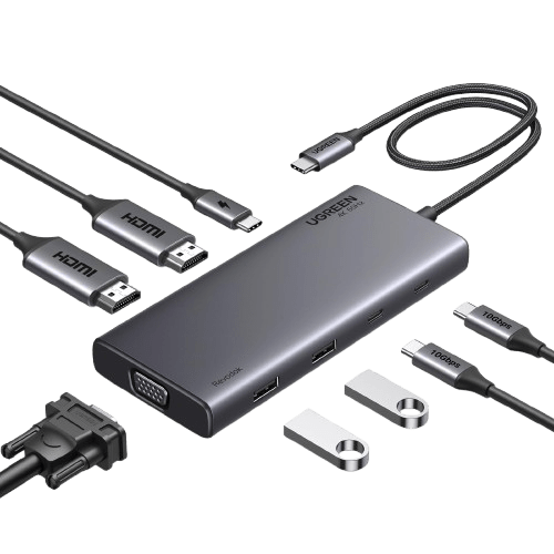mousebows 8 in 1 USB C 4K Docking Station Dual Monitor