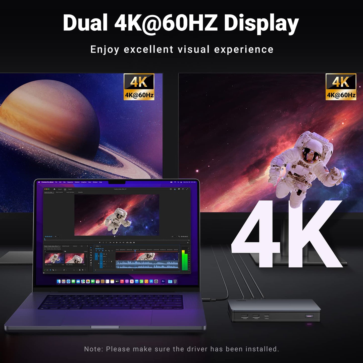 mousebows Revodok Pro 9-in-1 4K Multi-Display Docking Station