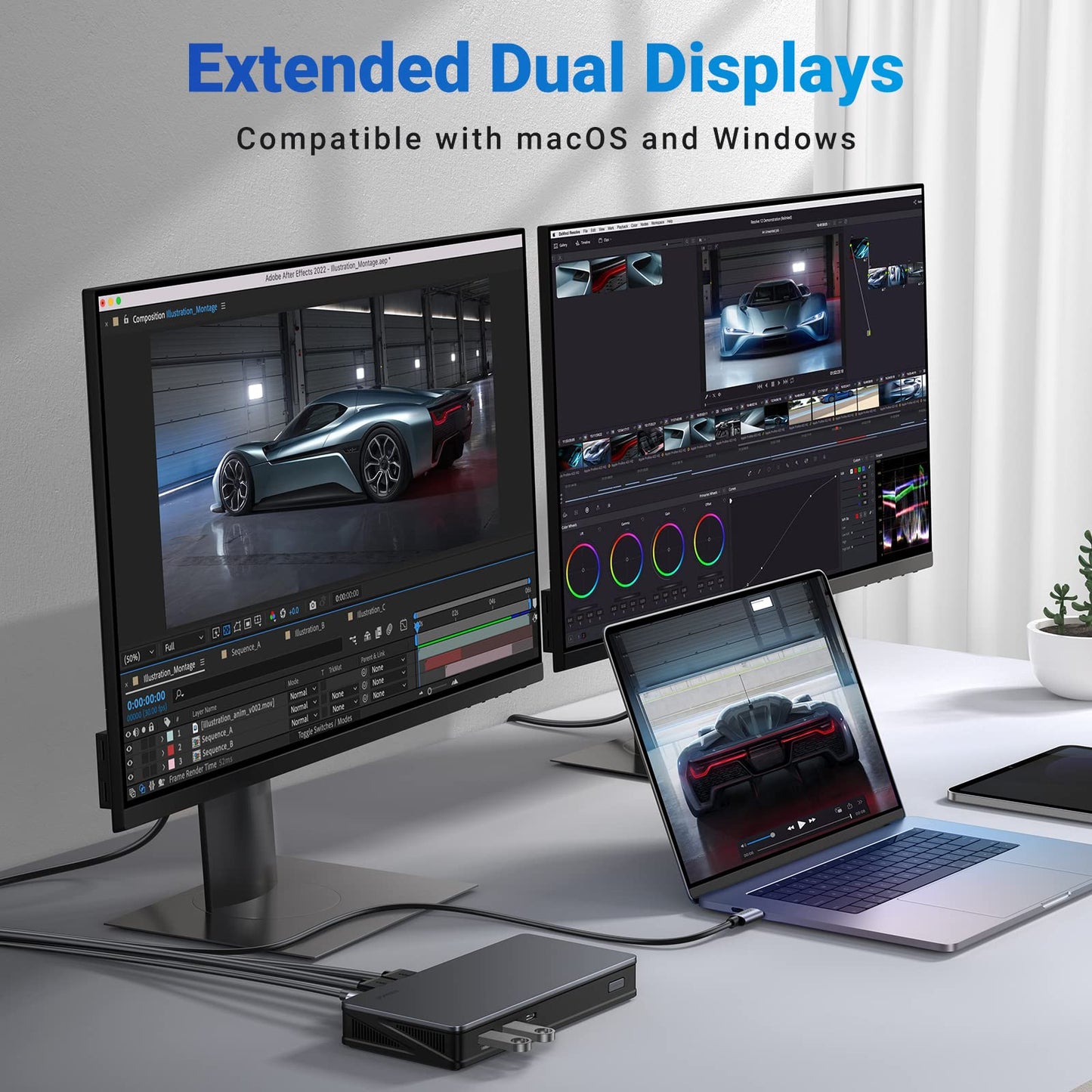 mousebows Revodok Pro 9-in-1 4K Multi-Display Docking Station