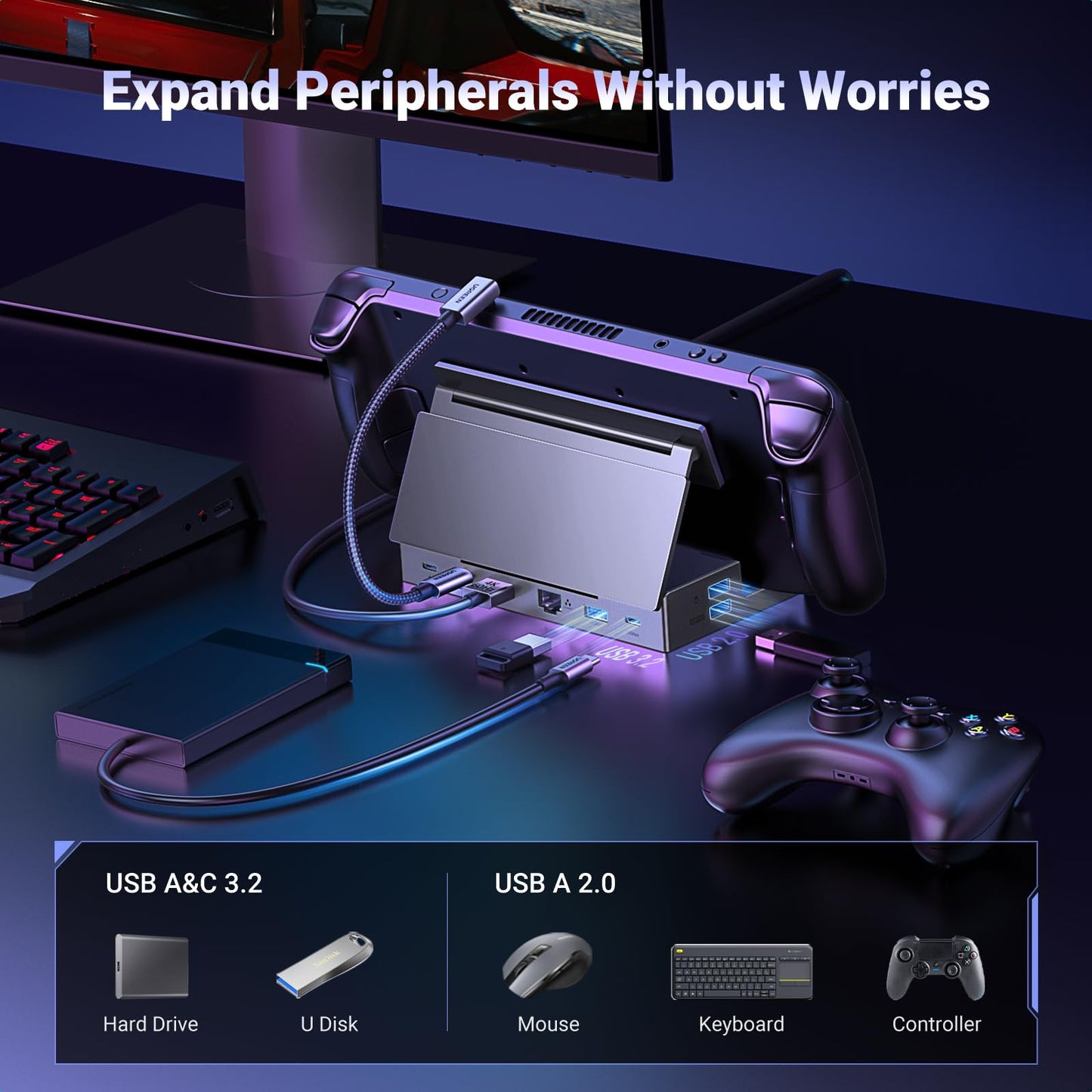 mousebows 9-in-1 Steam Deck Docking Station