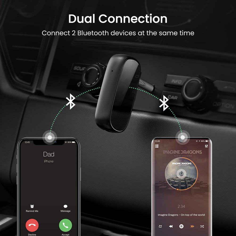 mousebows Bluetooth 5.1 Aux Car Adapter