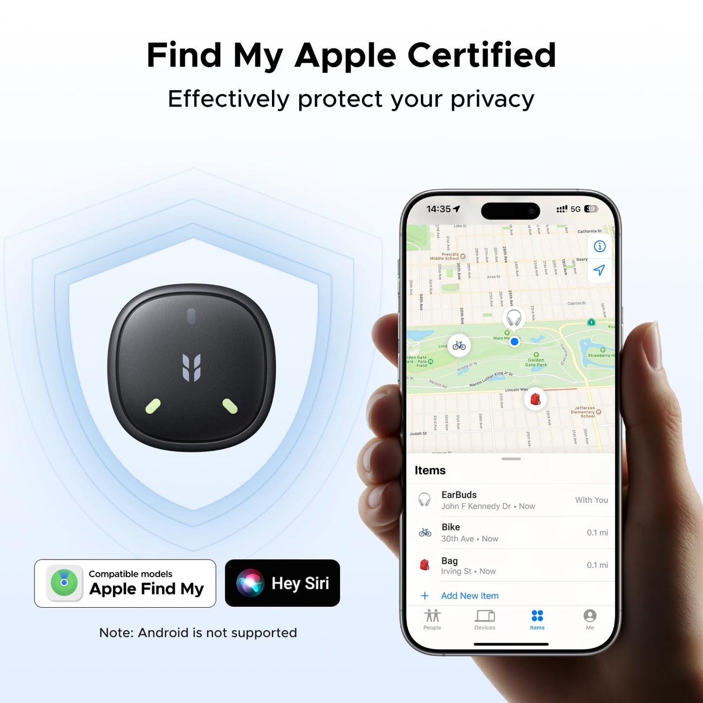 mousebows Bluetooth Tracker for Apple Find My