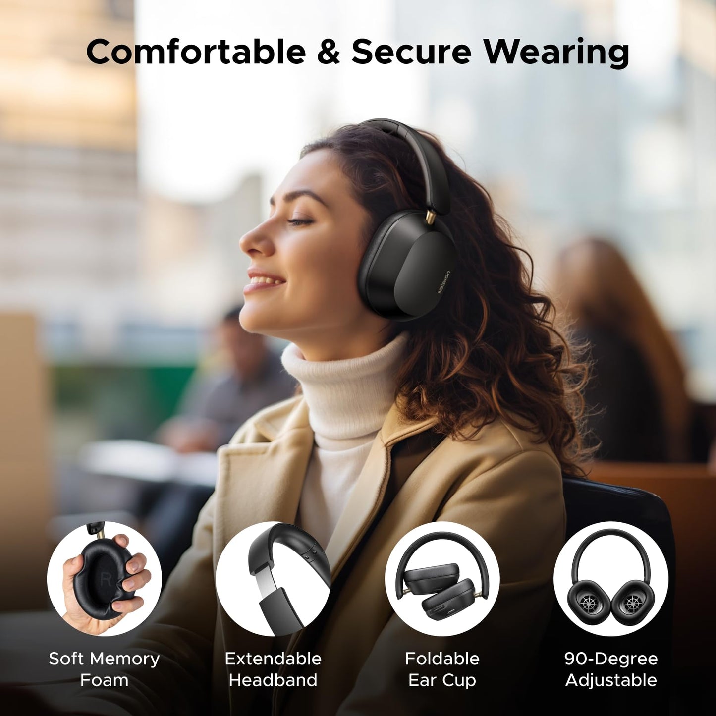 mousebows HiTune MAX 5C  Bluetooth Headphones (Over-Ear, Noise-Canceling, Hi-Res)