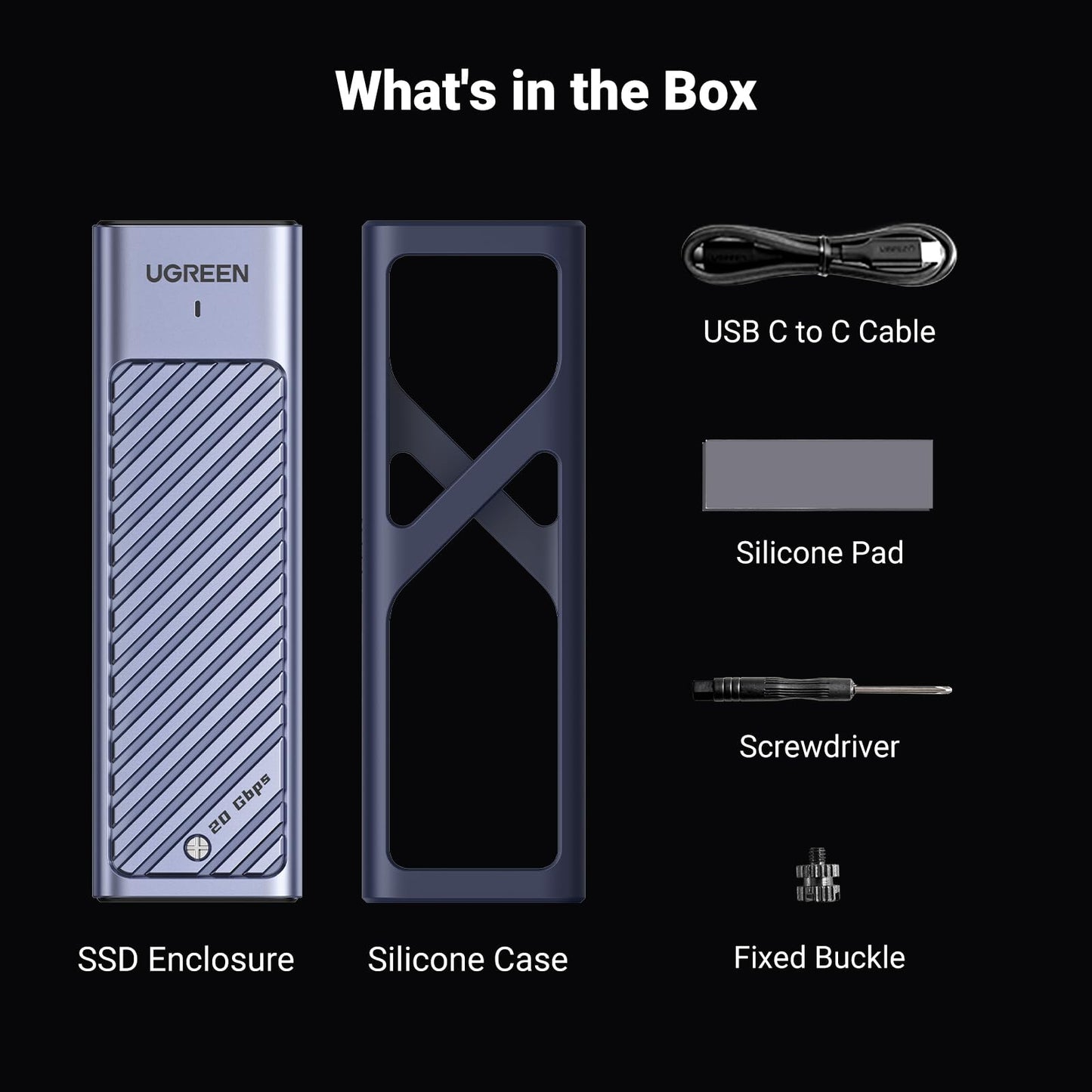 mousebows M.2 NVMe SATA SSD Enclosure