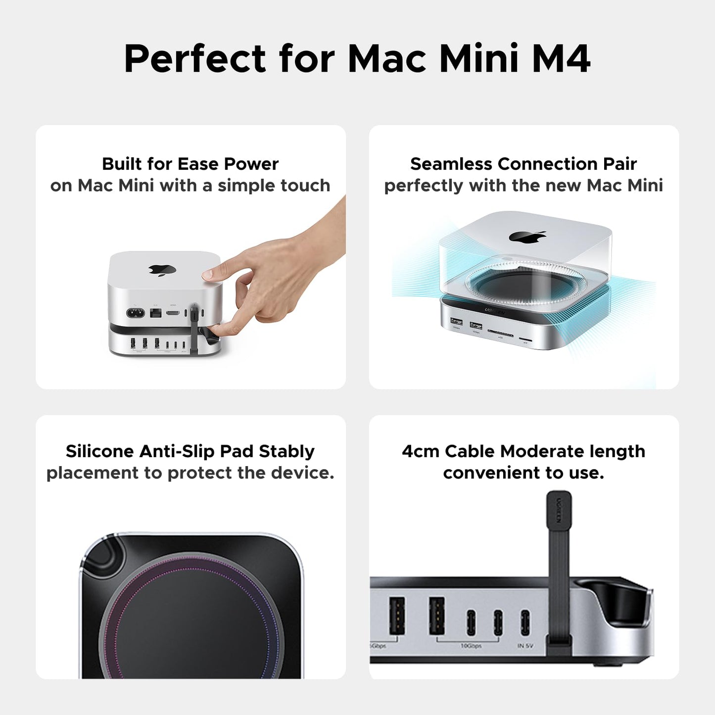 mousebows Mac mini 11-in-1 Docking Station with SSD Expansion
