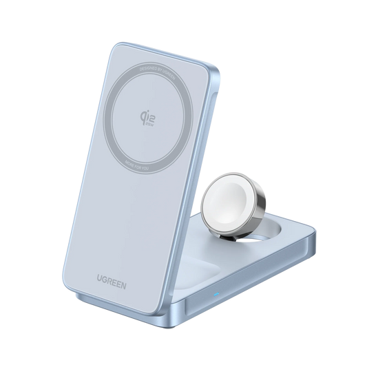 mousebows MagFlow 3-in-1 Magnetic Wireless Charger (Qi2 25W, MagSafe-Compatible)