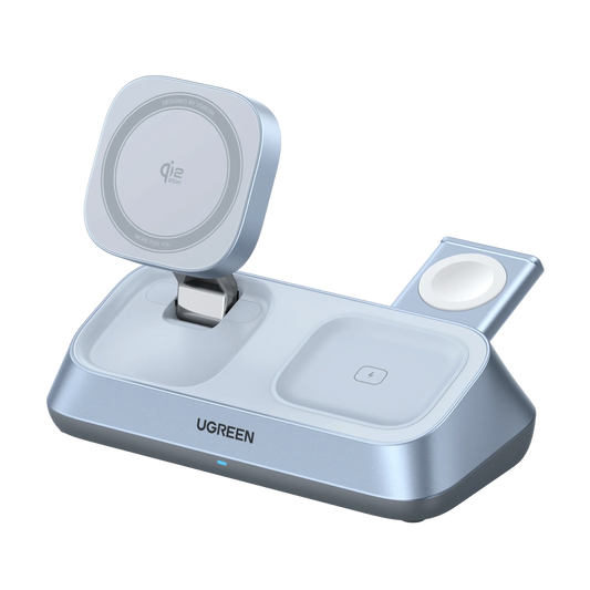mousebows MagFlow 3-in-1 Magnetic Wireless Charger (Qi2 25W, MagSafe-Compatible)