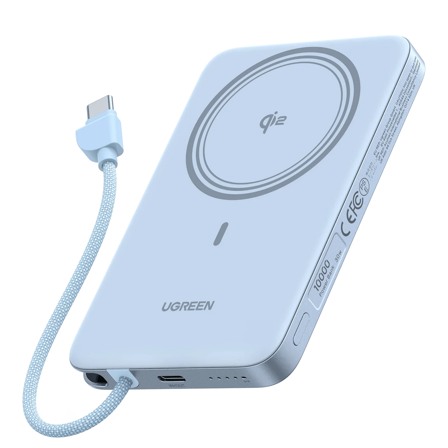 mousebows MagFlow Air Magnetic Power Bank (10000mAh, Qi2 15W)
